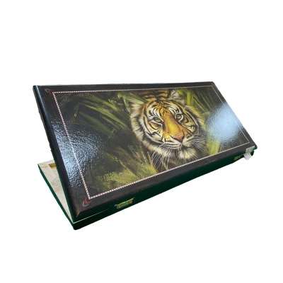 Нарды деревянные большие, настольная игра "Тигр", 50 х 50 см, с шашками