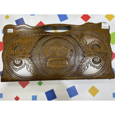 Нарды резные с ручкой "Корона"