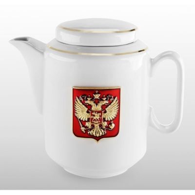 Чайный набор с подстаканником и фарфором чайником