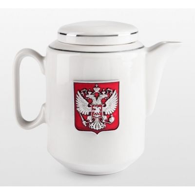 Чайный набор с подстаканником и фарфором чайником