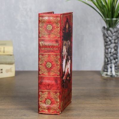 Сейф дерево книга кожа "Семейные ценности"