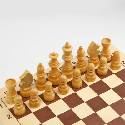 Шахматы гроссмейстерские,  43х21.5х5.5, h=5.6-11.3 см, d=3.4-4 см