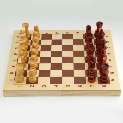 Шахматы гроссмейстерские,  43х21.5х5.5, h=5.6-11.3 см, d=3.4-4 см