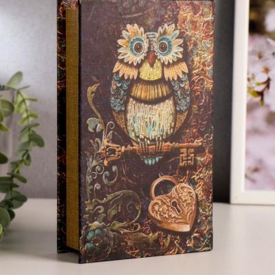Сейф дерево книга "Совушка с ключиком" 21х13х5 см