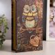 Сейф дерево книга "Совушка с ключиком" 21х13х5 см