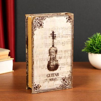 Сейф-книга дерево шёлк "Скрипка Страдивари" 21х13х5 см