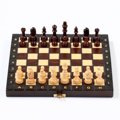 Шахматы ручной работы, 27 х 27 см, король h=6 см. пешка h-2.5 см 4963450