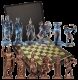 Шахматный набор  "Античные войны"  (корич. мет. доска 44х44, дер. короб, фигуры бронза/патина)