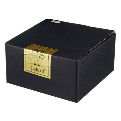 конфетница с крышкой "lefard gold glass" диаметр=17 см. высота=21 см.