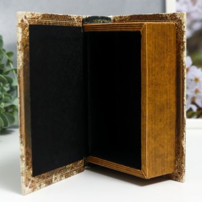 Шкатулка-книга дерево кожзам "Ретро. Париж. Корона" 16х11х4,5 см